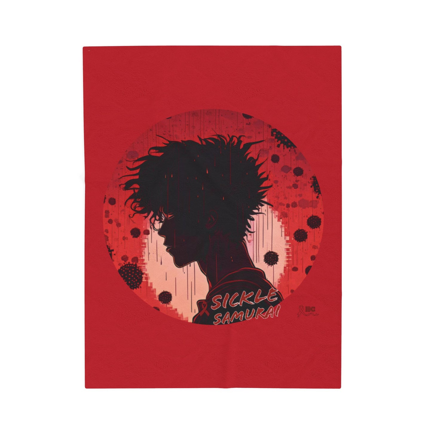 Sickle Samurai Velveteen Plush Blanket