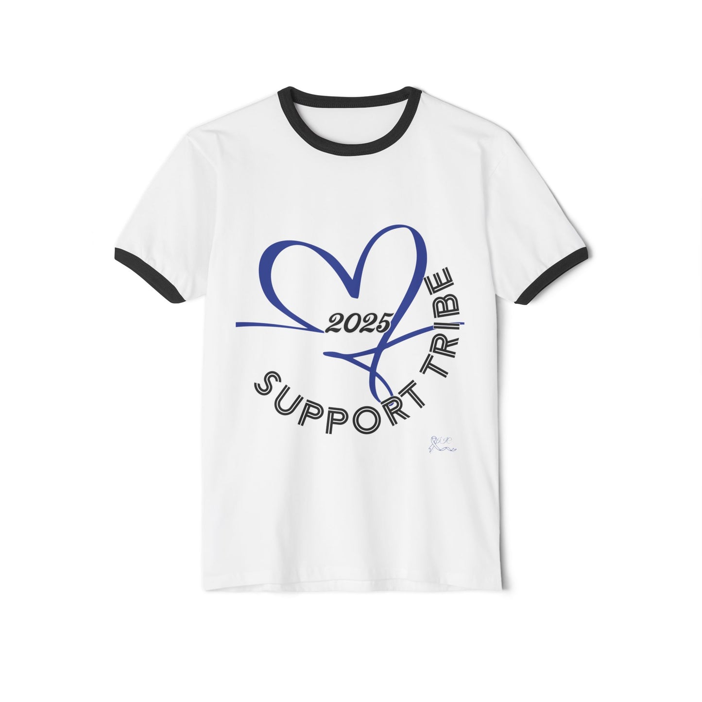 SUPPORT BLUE - Unisex Cotton Ringer T-Shirt
