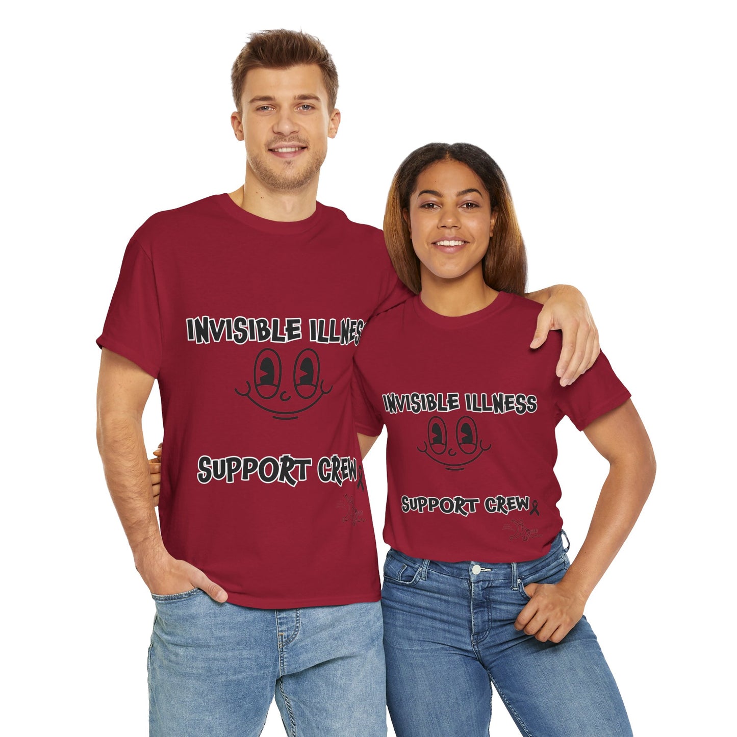 Invisible Illness Support Crew Unisex Heavy Cotton Tee