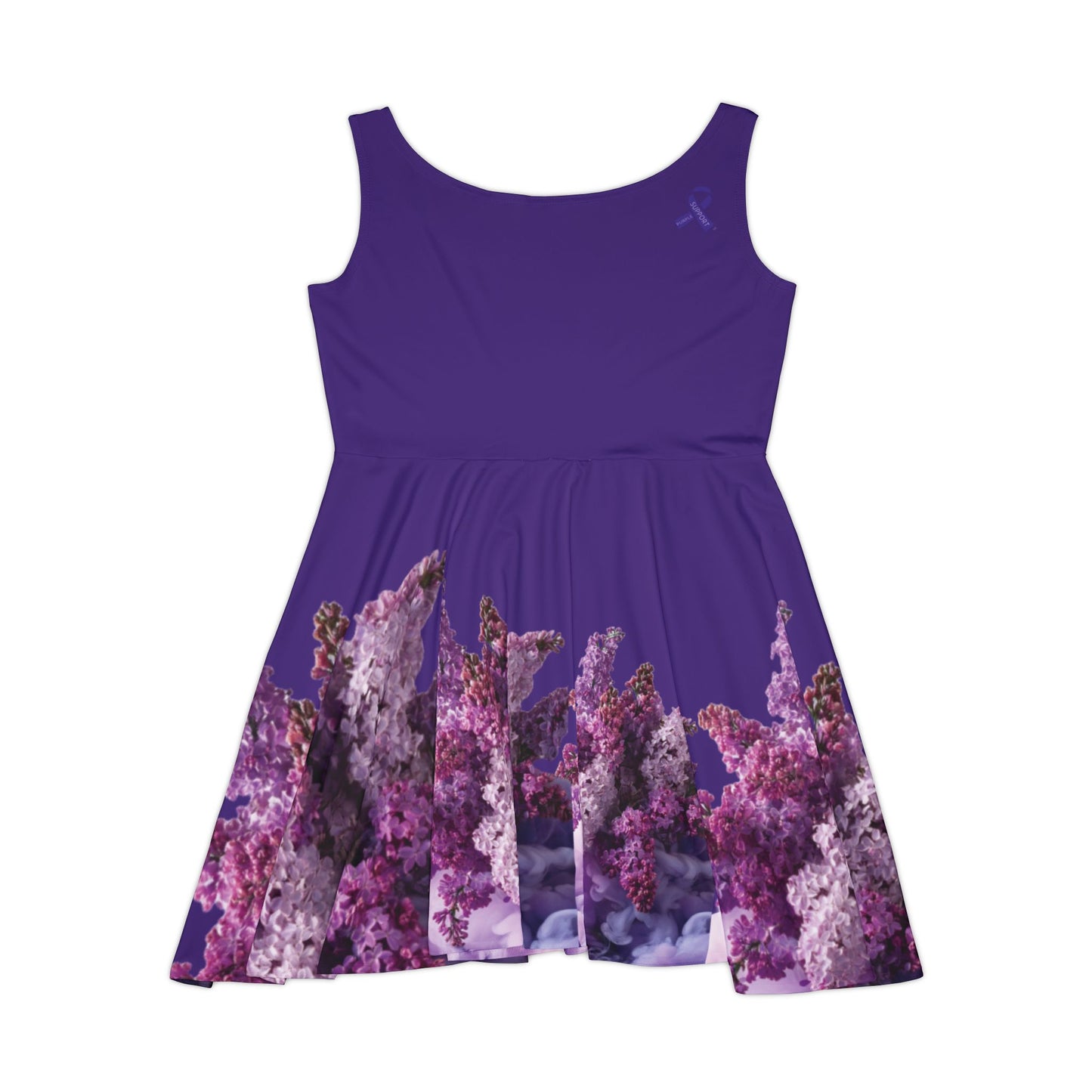 I SUPPORT PURPLE - Women's Skater Dress (AOP)