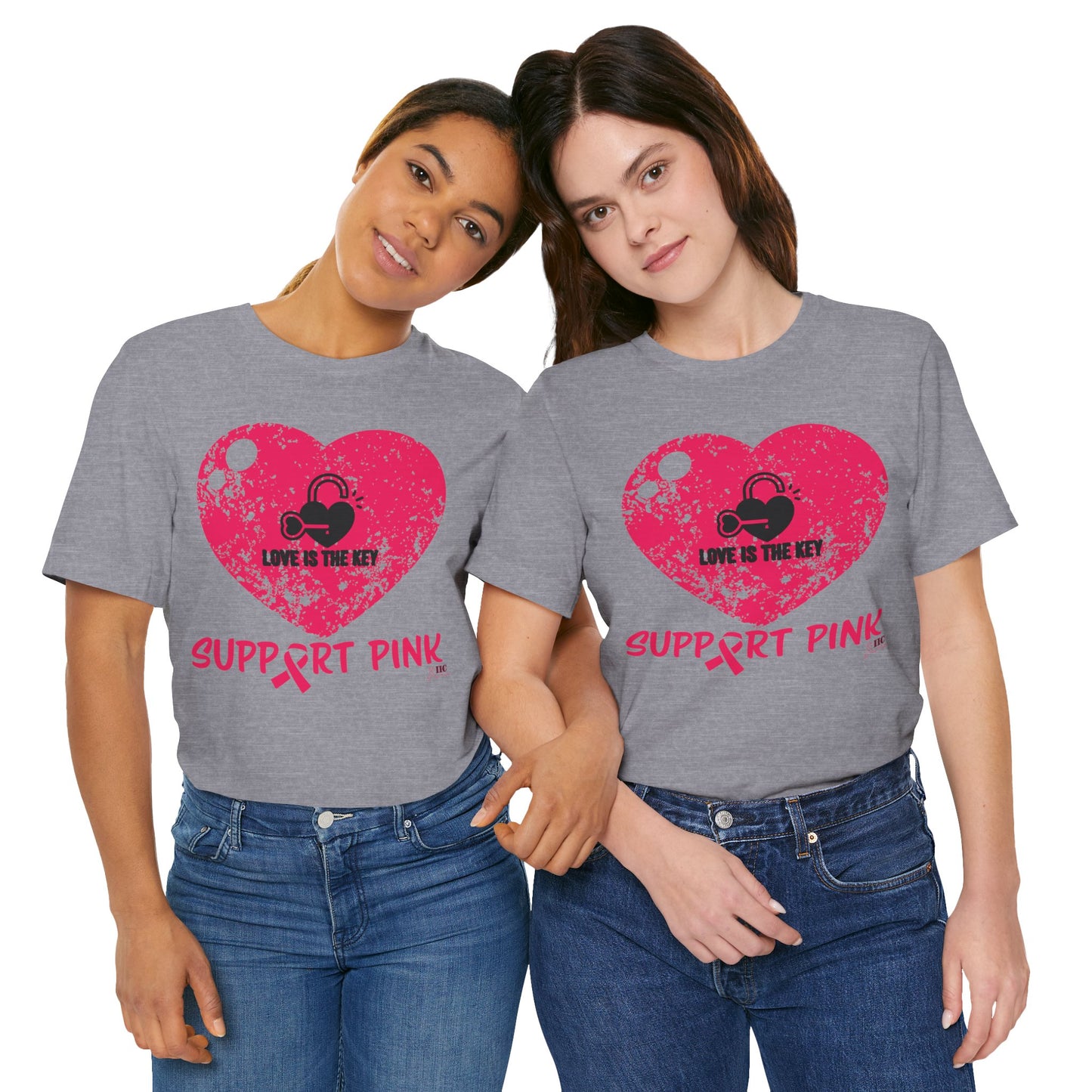 SUPPORT PINK 2 - Unisex Jersey Short Sleeve Tee