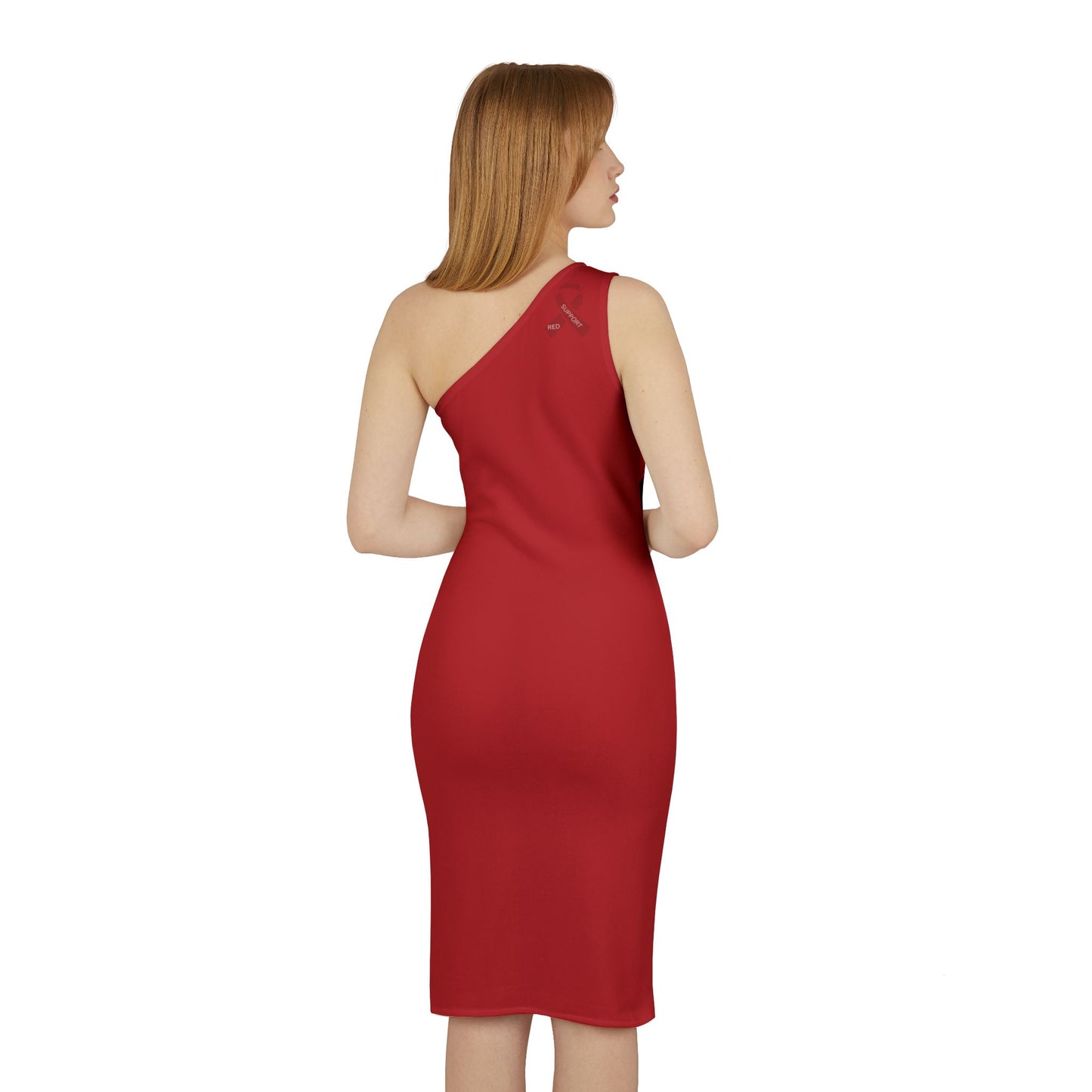 I SUPPORT RED - Shoulder Dress (AOP)