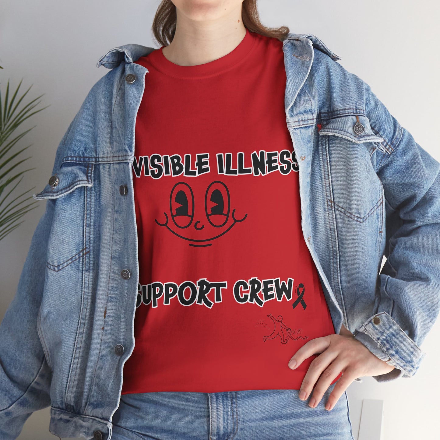 Invisible Illness Support Crew Unisex Heavy Cotton Tee