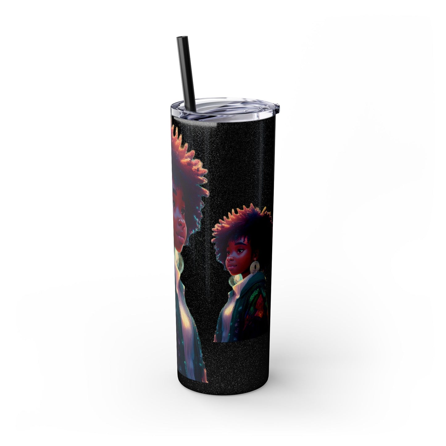 I SUPPORT GREEN - Skinny Tumbler with Straw, 20oz