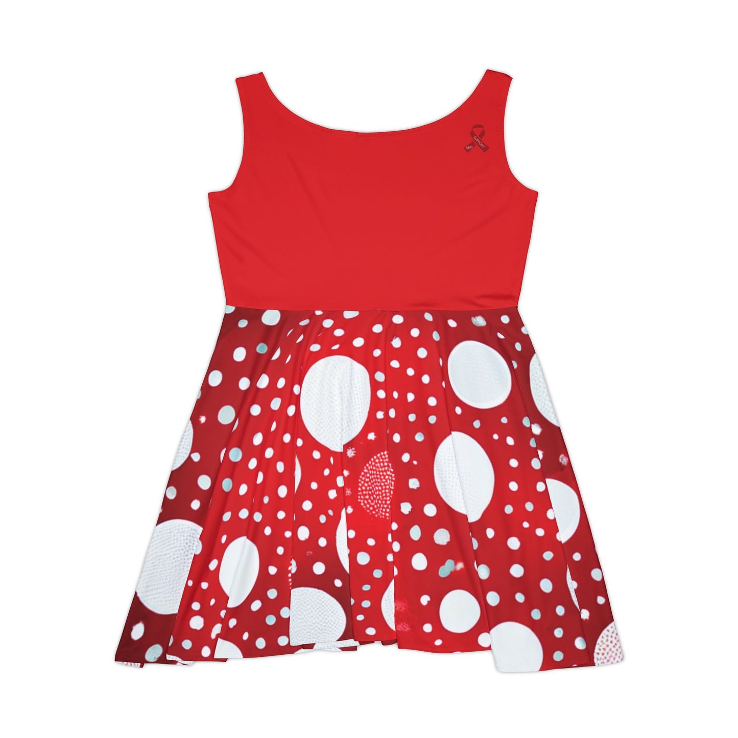 I Support Line: Red - Custom Women's Skater Dress, Bold and Vibrant Design for Everyday Wear, Parties and Social Gatherings, Skater Dress, Women's