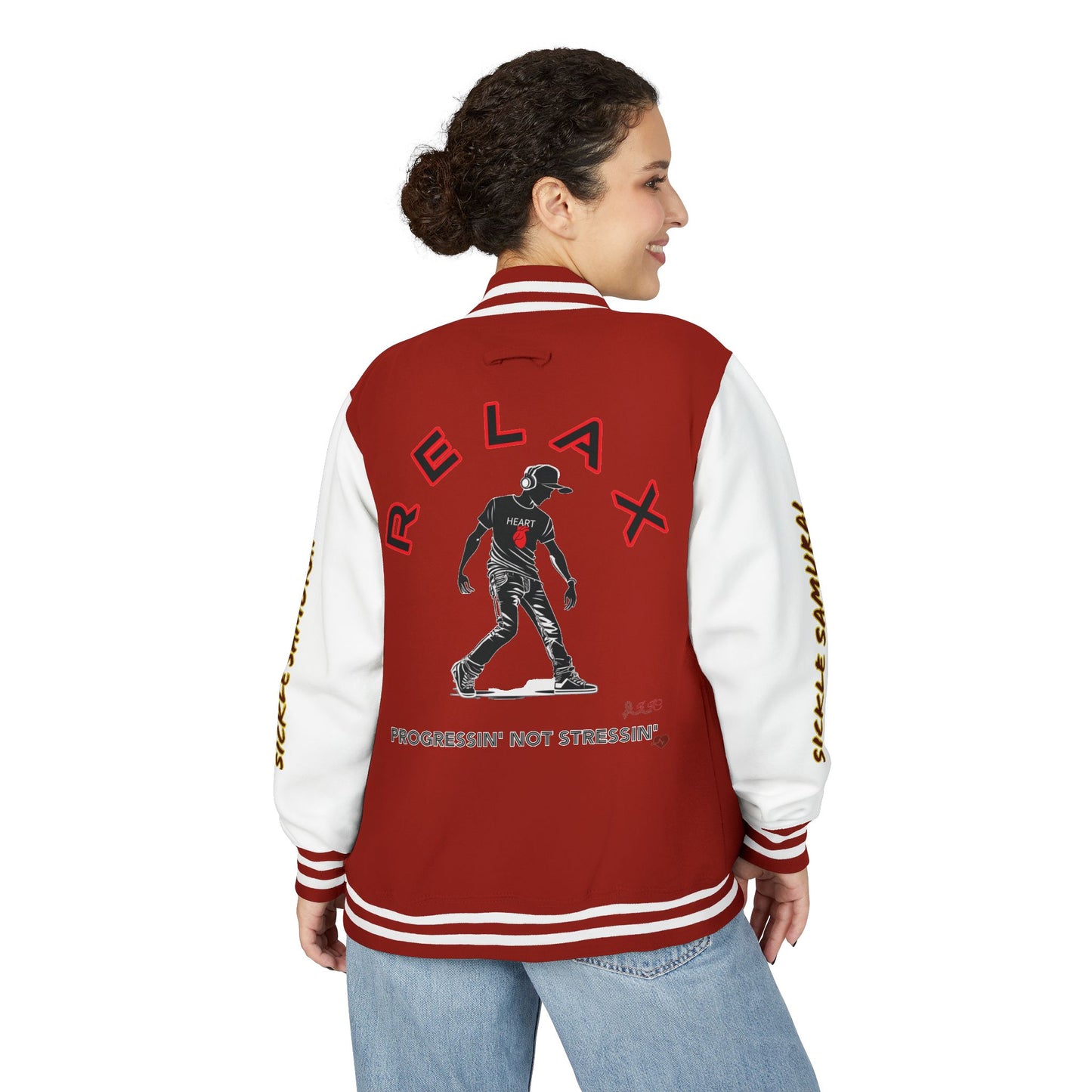 I SUPPORT RED - Heavyweight Letterman Jacket
