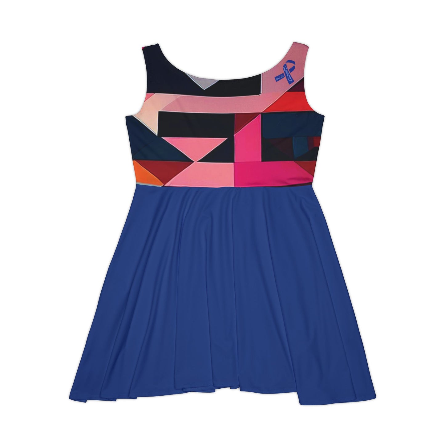 I SUPPORT BLUE - Women's Skater Dress (AOP)