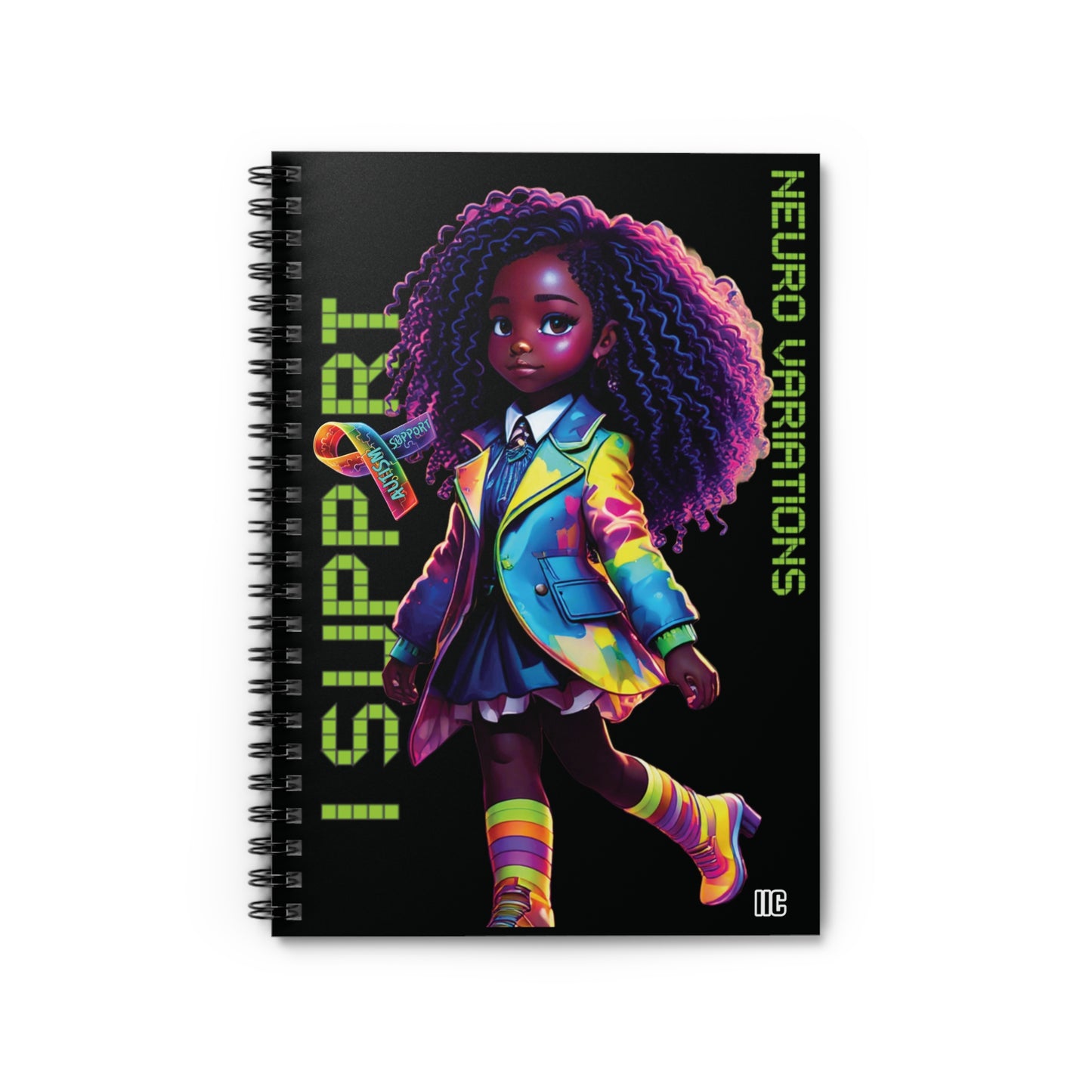 I SUPPORT: AUTISM Support - Spiral Notebook /Journal - Ruled Line