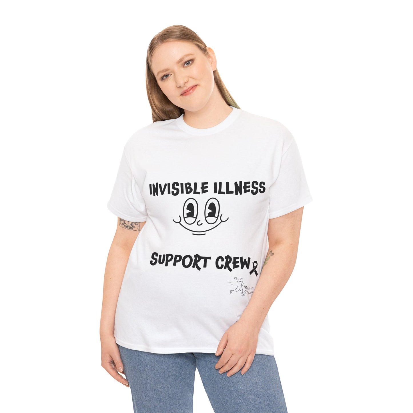 Invisible Illness Support Crew Unisex Heavy Cotton Tee