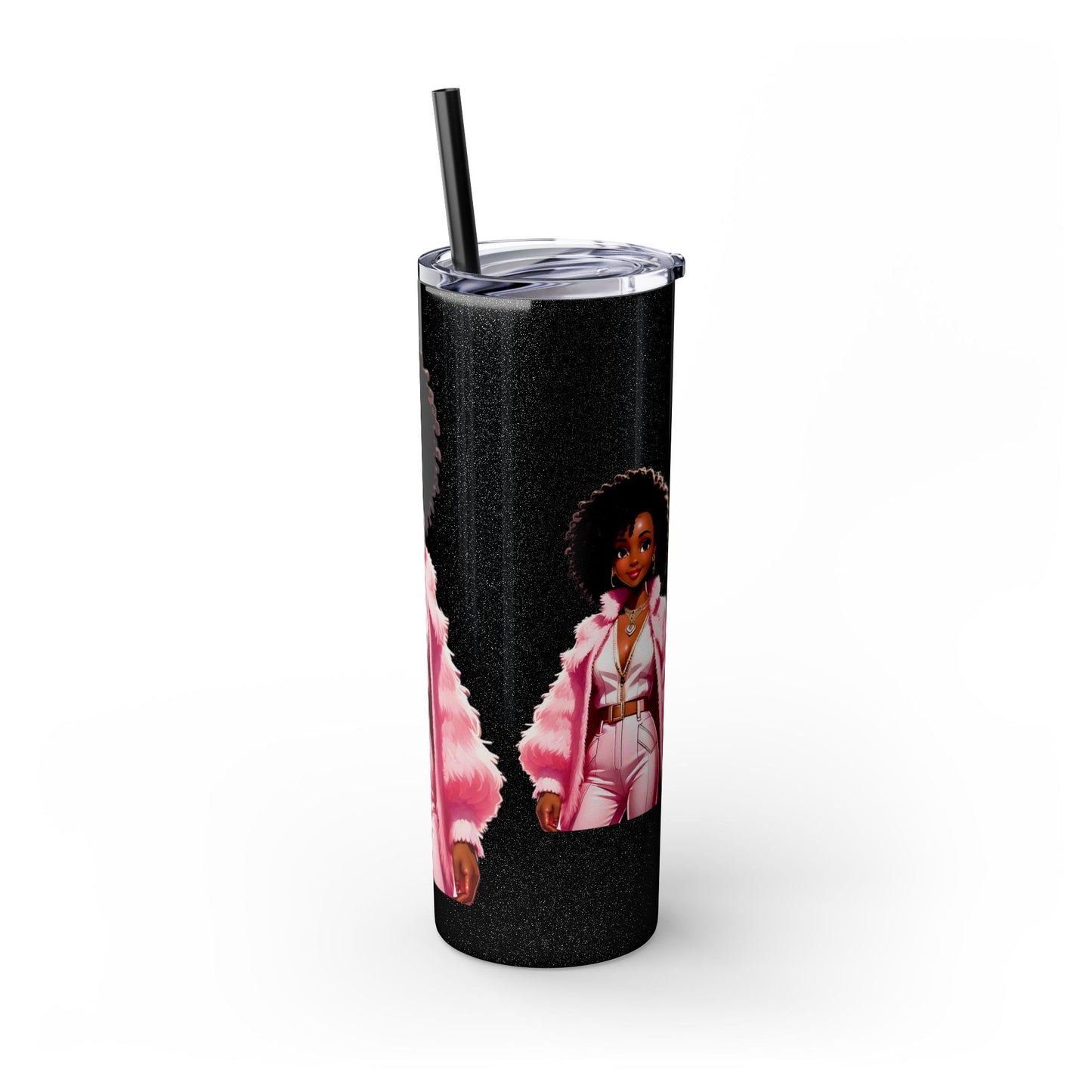 SUPPORT PINK - Skinny Tumbler with Straw, 20oz