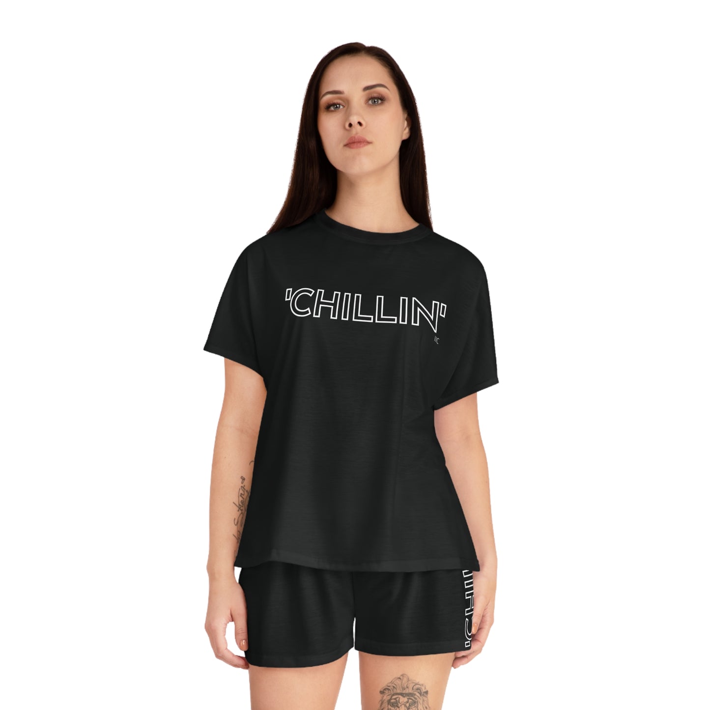 'CHILLIN' - Women's Short Pajama Set (AOP)