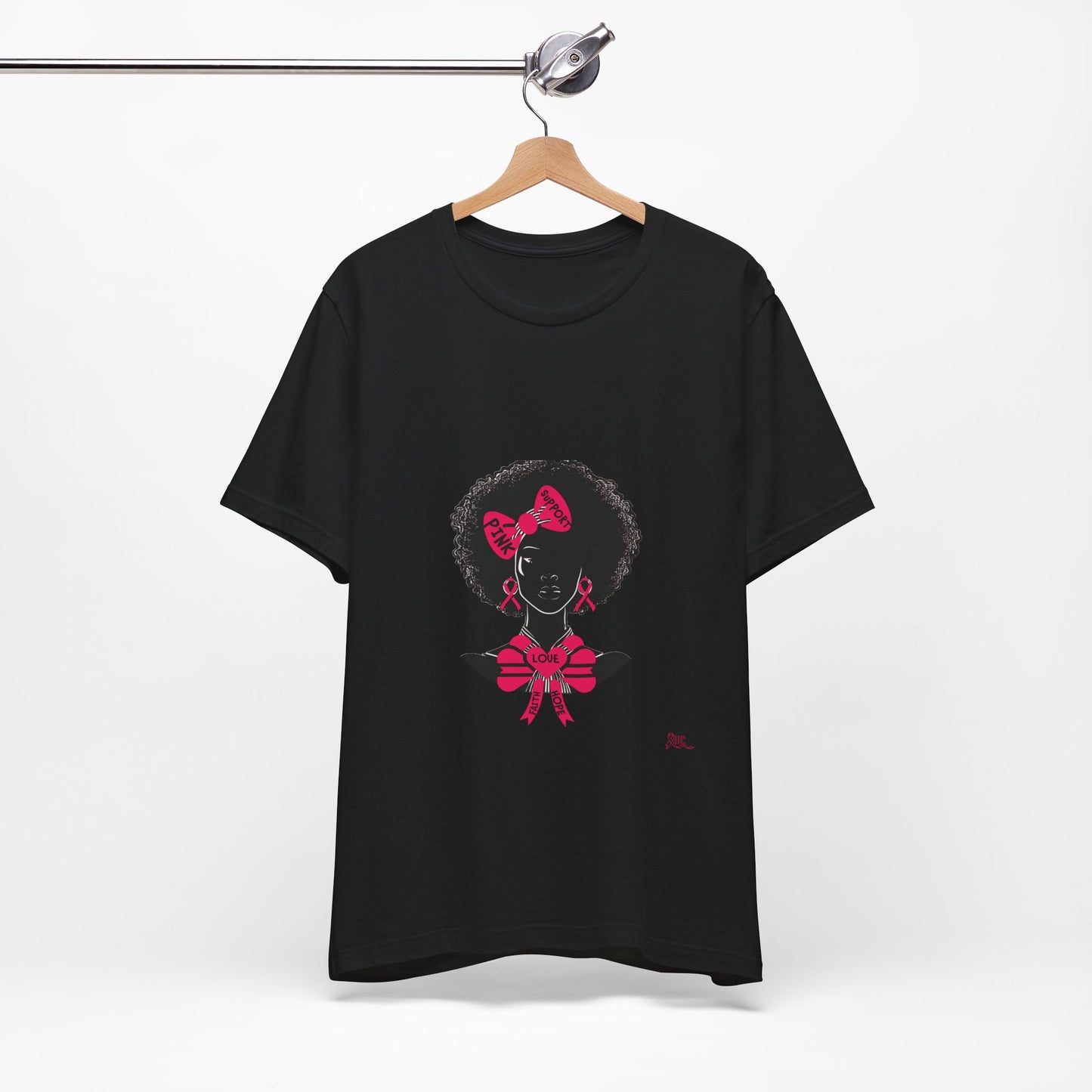 SUPPORT PINK 2 - Unisex Jersey Short Sleeve Tee
