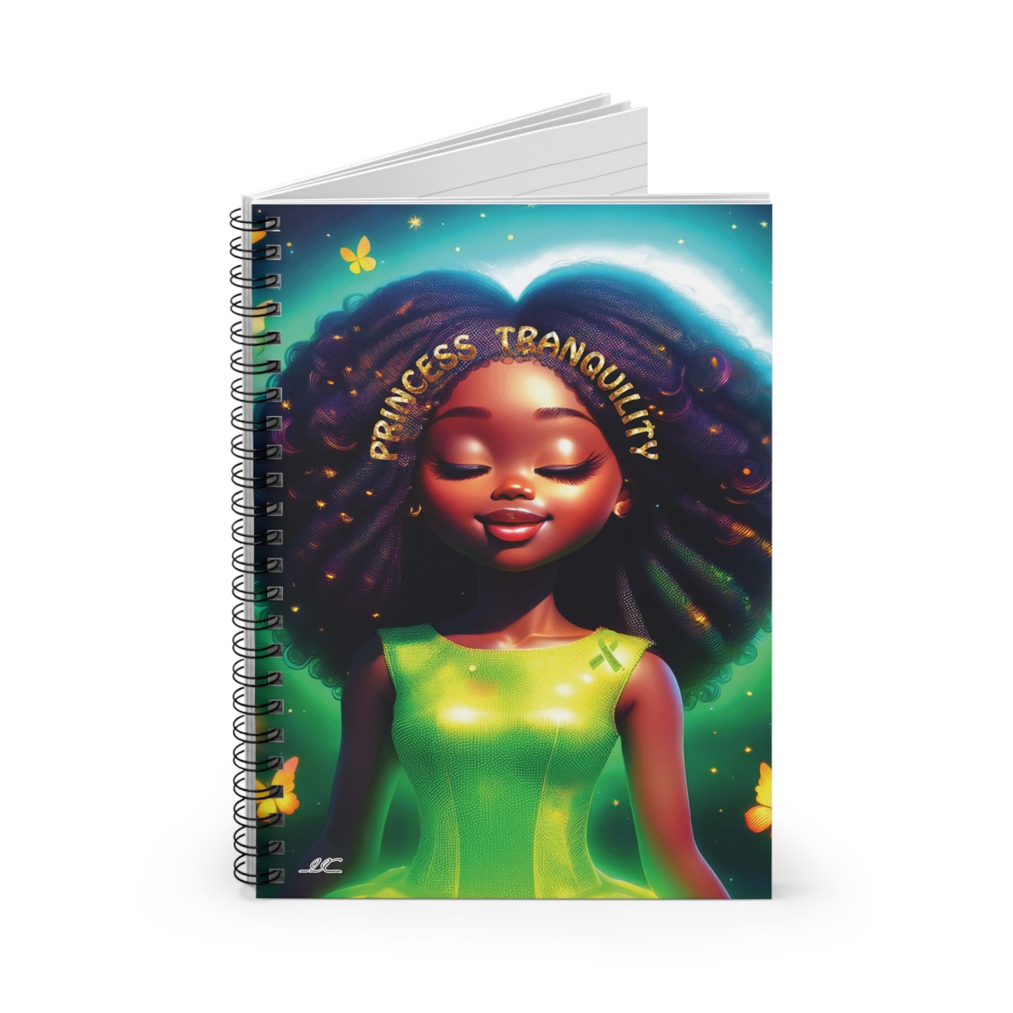 Princess Tranquility Spiral Notebook, Ruled Line for Students, Writers - Back-to-School Gift