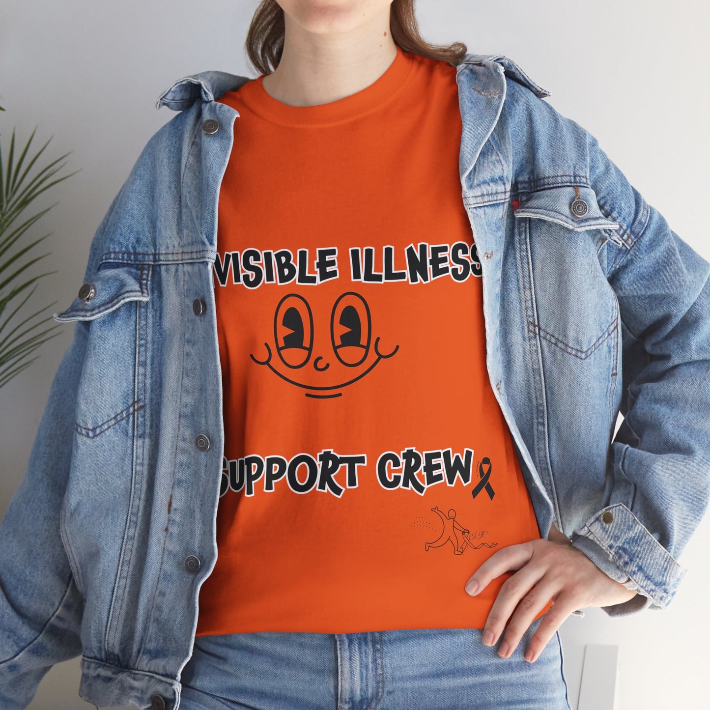 Invisible Illness Support Crew Unisex Heavy Cotton Tee