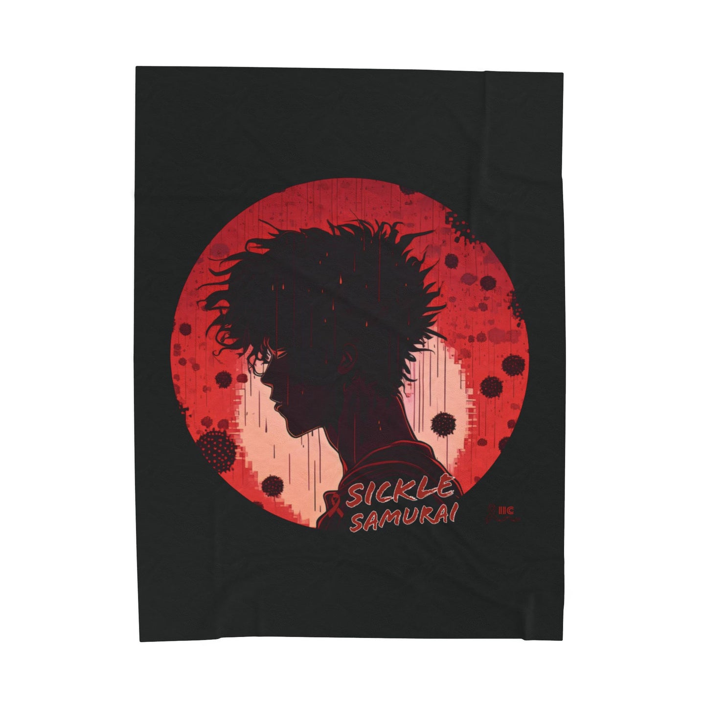 Sickle Samurai Velveteen Plush Blanket