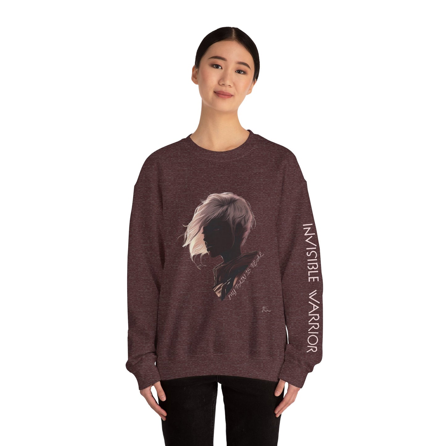 INVISIBLE WARRIOR - Unisex Heavy Blend™ Crewneck Sweatshirt