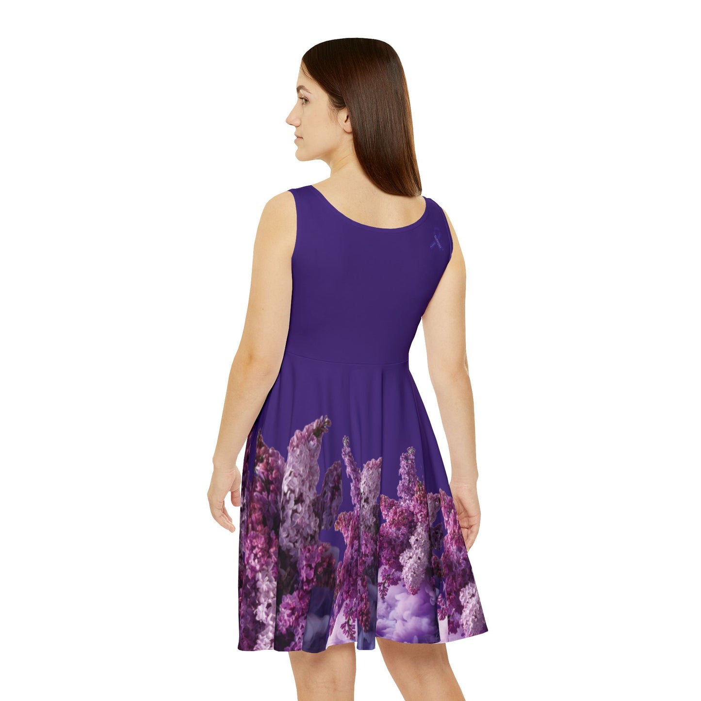 I SUPPORT PURPLE - Women's Skater Dress (AOP)