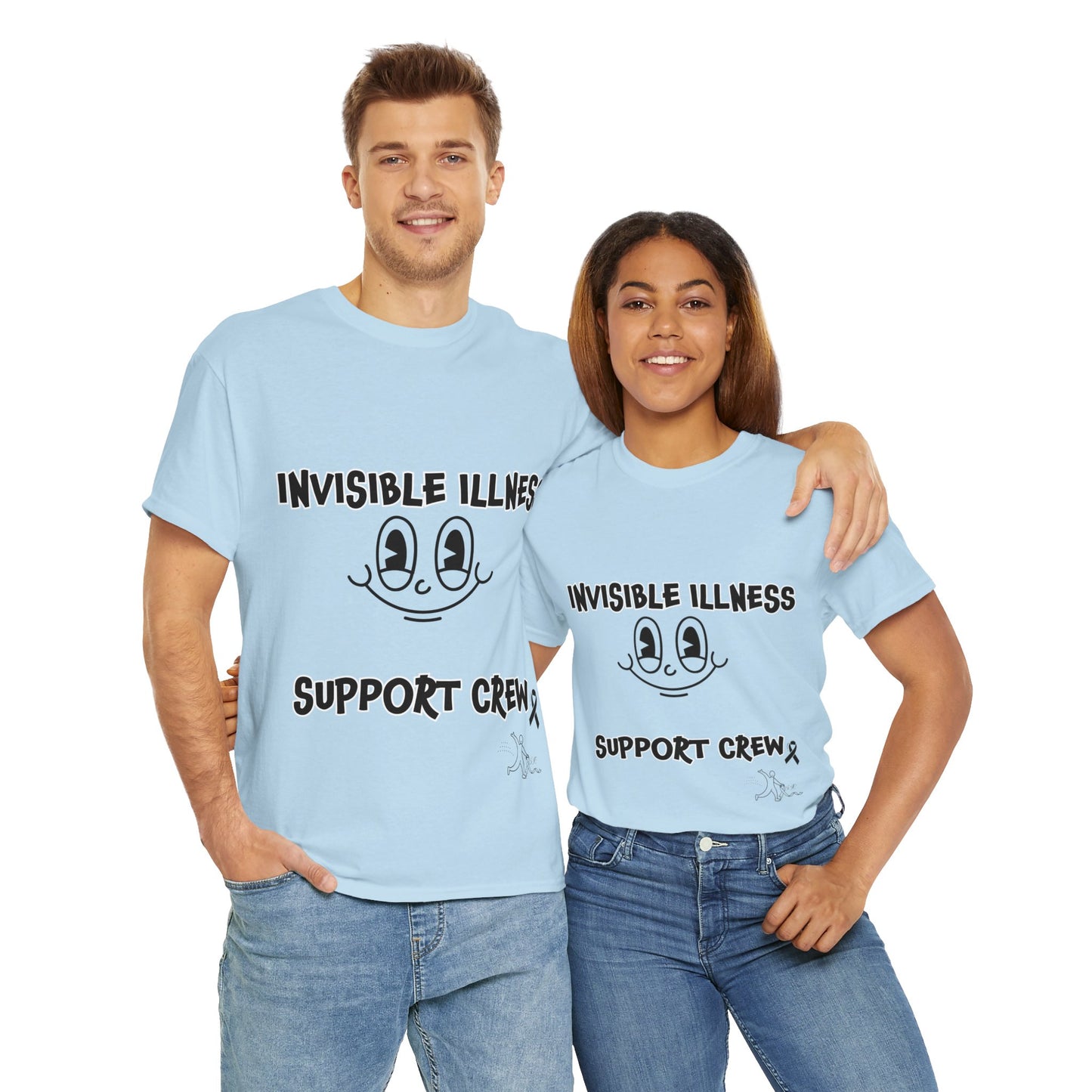 Invisible Illness Support Crew Unisex Heavy Cotton Tee