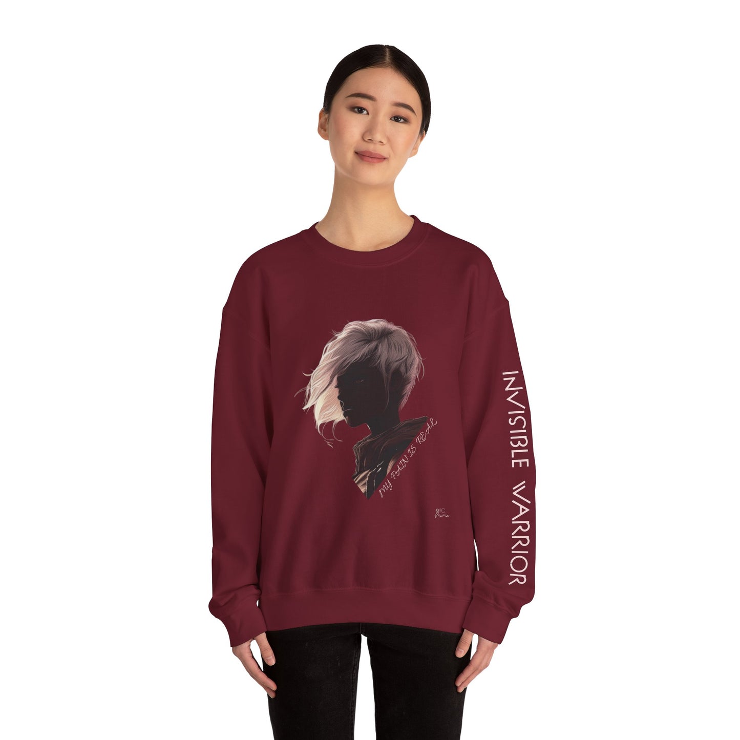 INVISIBLE WARRIOR - Unisex Heavy Blend™ Crewneck Sweatshirt
