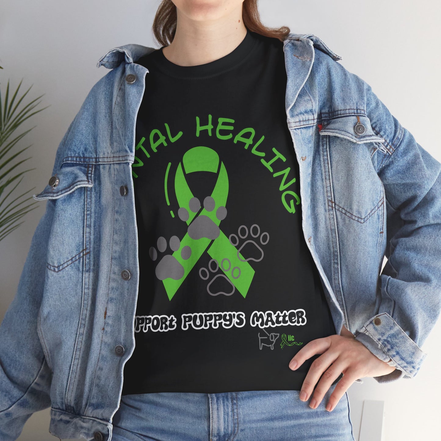 MENTAL WELLNESS - SUPPORT PUPPY'S Unisex Heavy Cotton Tee