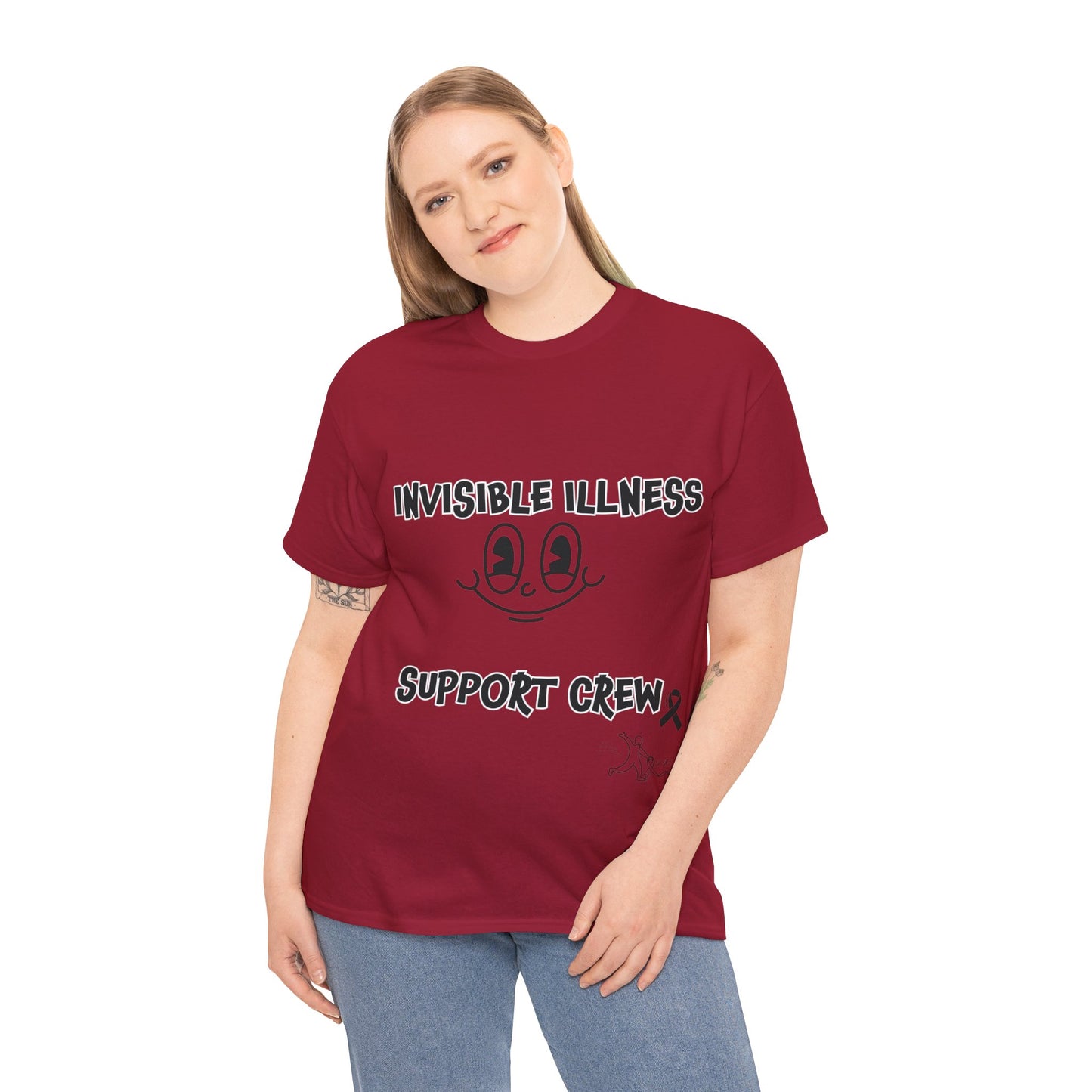 Invisible Illness Support Crew Unisex Heavy Cotton Tee