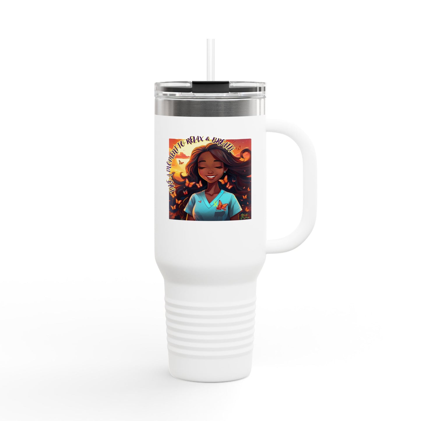 JUST BREATH - Insulated Travel Mug, 40oz