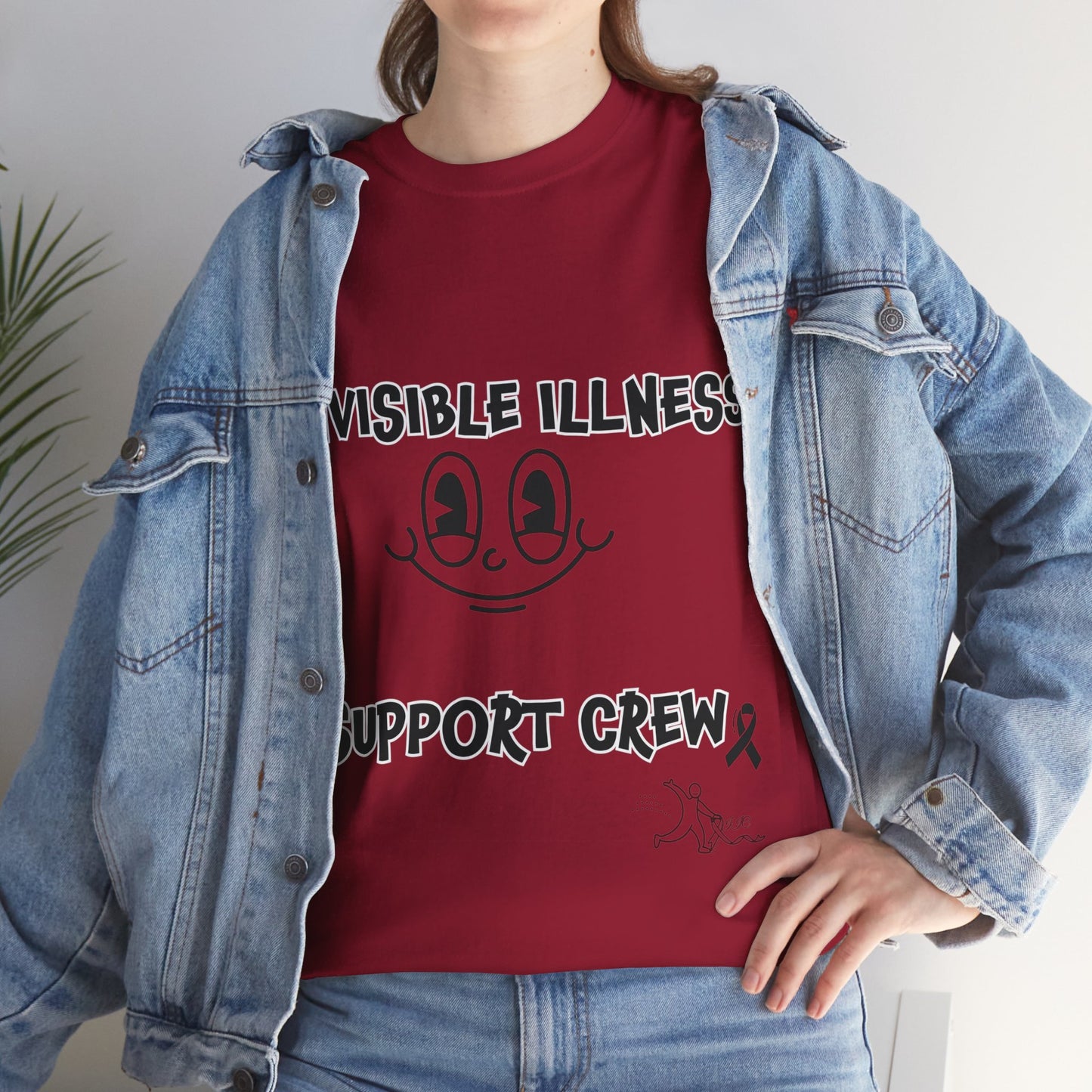Invisible Illness Support Crew Unisex Heavy Cotton Tee