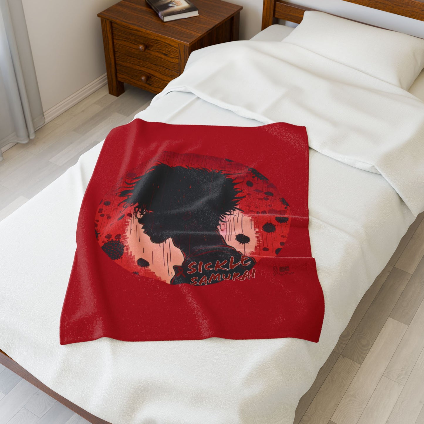 Sickle Samurai Velveteen Plush Blanket