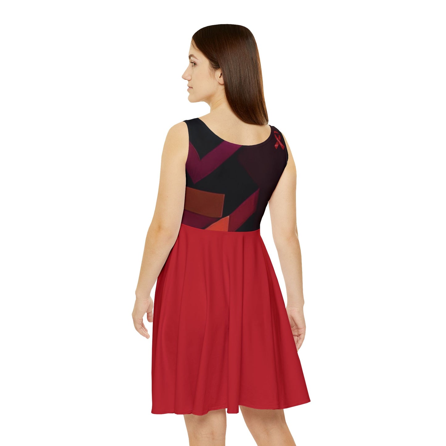 I SUPPORT RED - Women's Skater Dress (AOP)