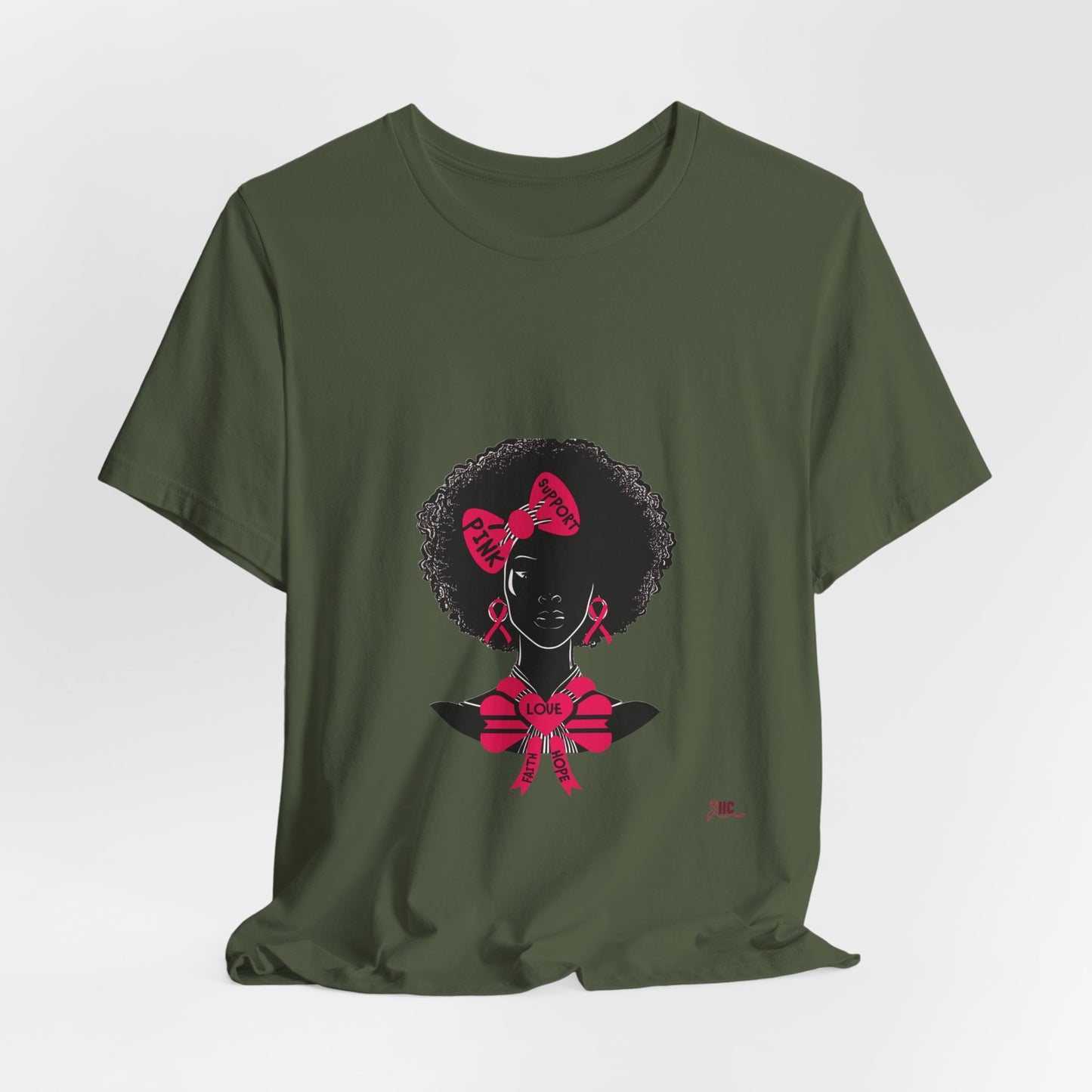 SUPPORT PINK 2 - Unisex Jersey Short Sleeve Tee
