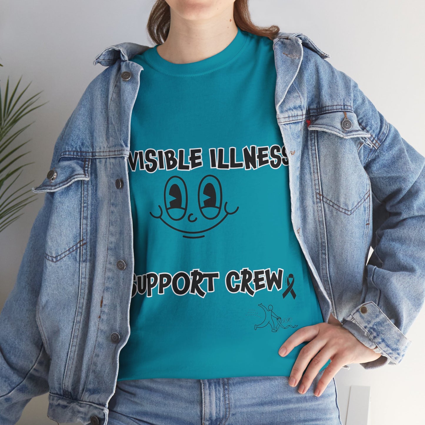 Invisible Illness Support Crew Unisex Heavy Cotton Tee