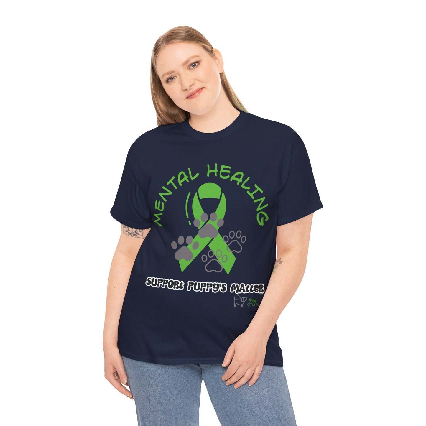 MENTAL WELLNESS - SUPPORT PUPPY'S Unisex Heavy Cotton Tee