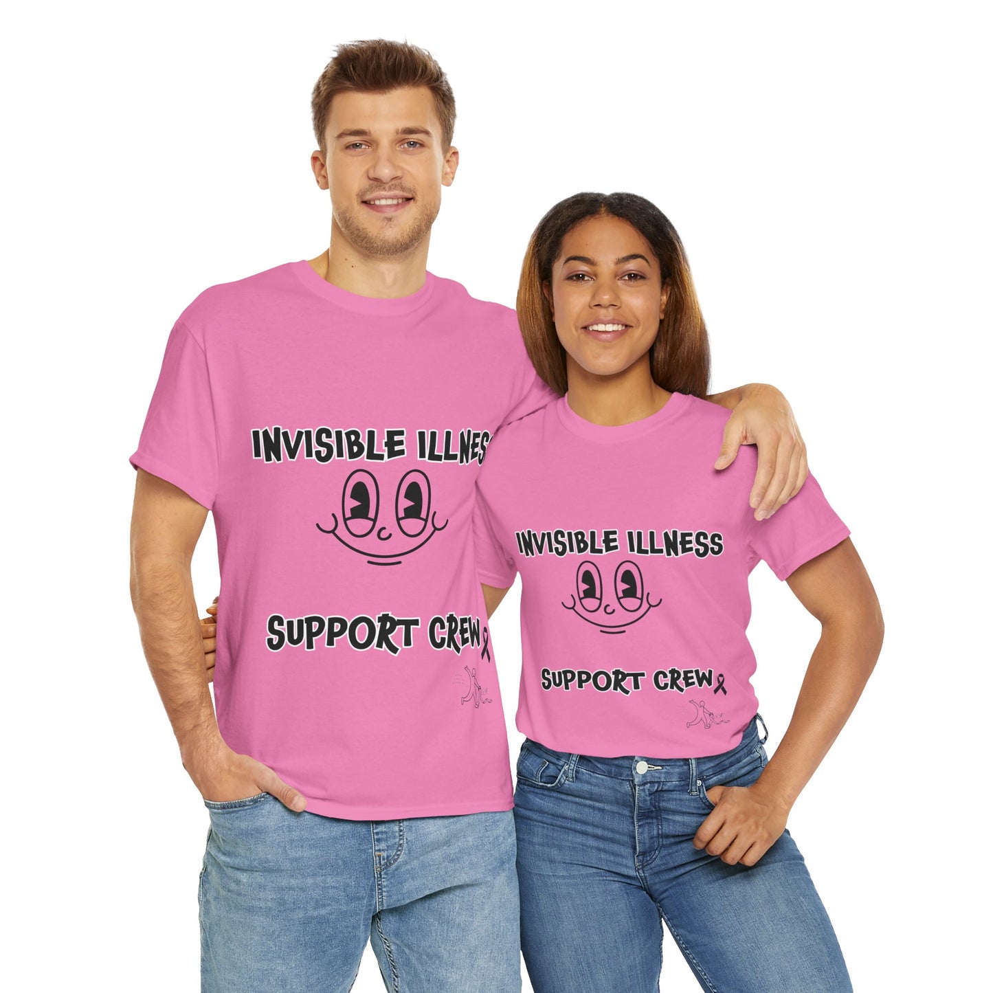 Invisible Illness Support Crew Unisex Heavy Cotton Tee