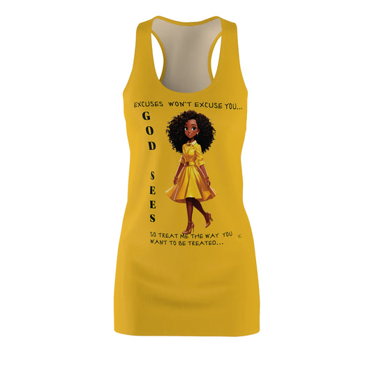 GOD SEES - Women's Cut & Sew Racerback Dress (AOP)