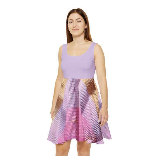 I SUPPORT PURPLE - Women's Skater Dress (AOP)