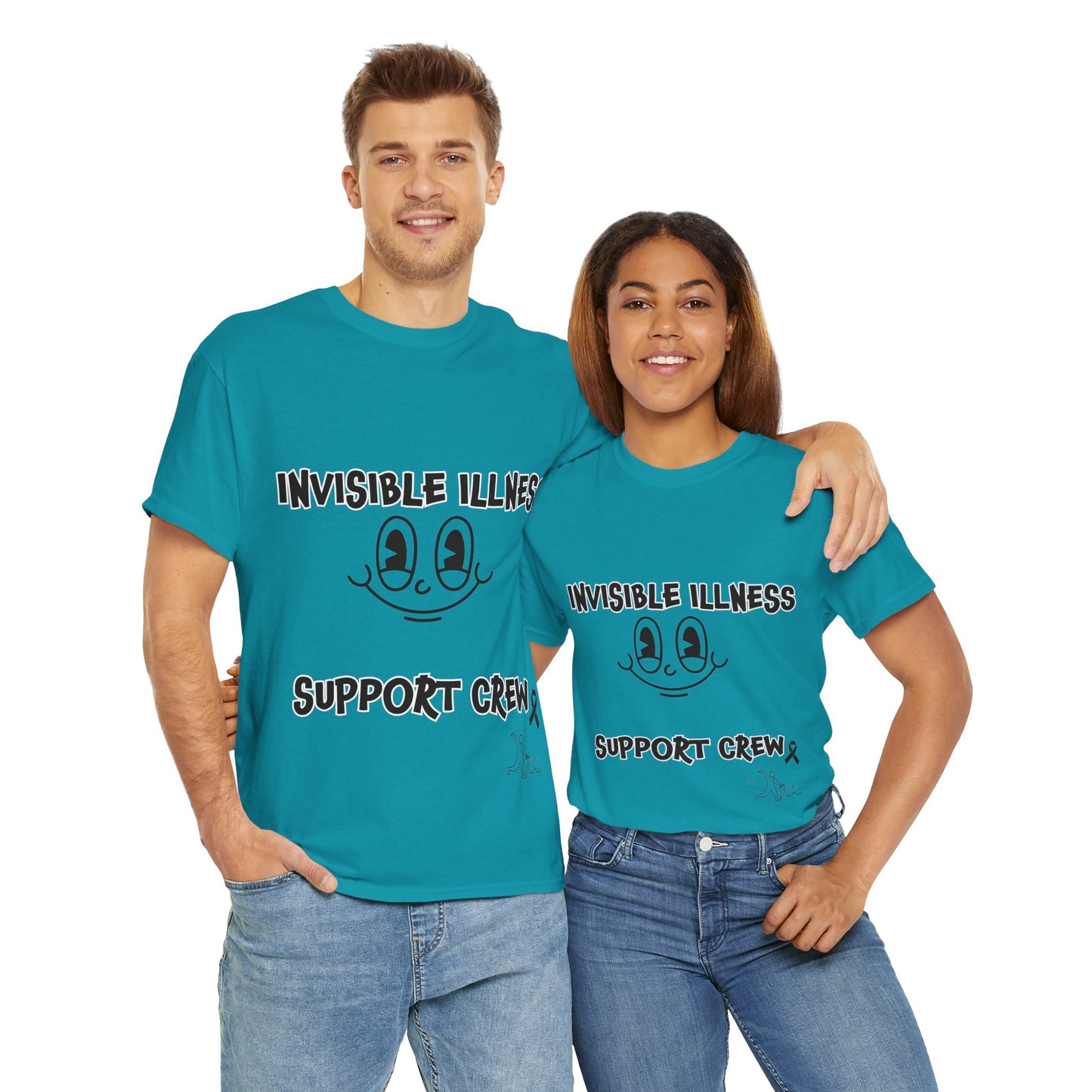 Invisible Illness Support Crew Unisex Heavy Cotton Tee