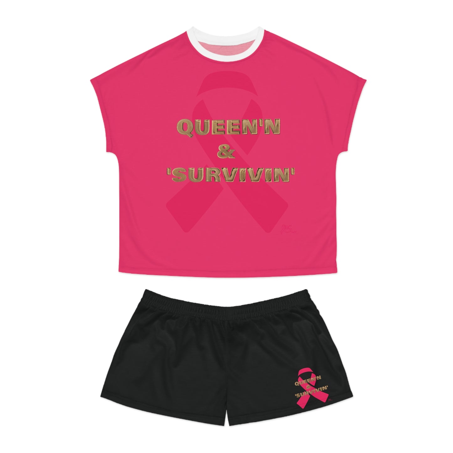 QUEEN'N & SURVIVIN - Women's Short Pajama Set (AOP)
