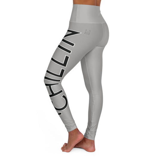 'CHILLIN' - High Waisted Yoga Leggings (AOP)