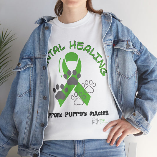 MENTAL WELLNESS - SUPPORT PUPPY'S Unisex Heavy Cotton Tee