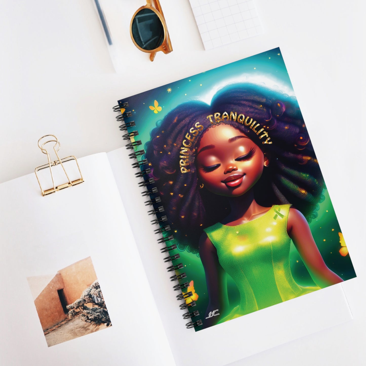 PRINCESS TRANQUILITY - MENTAL WELLNESS -Spiral Notebook/Journal- Ruled Line