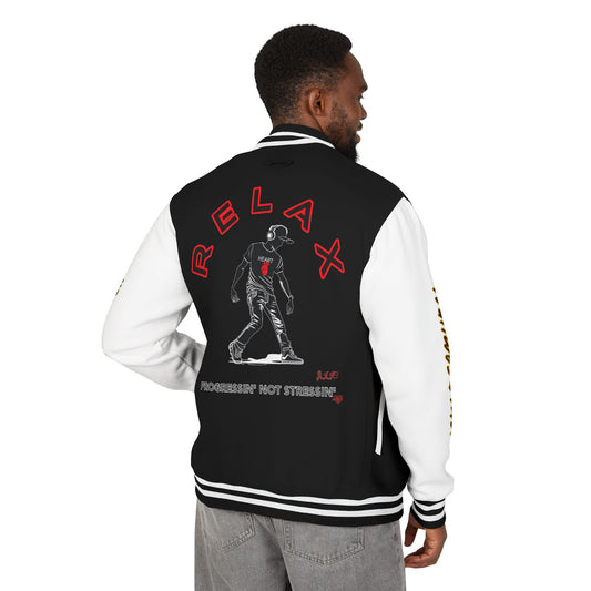 I SUPPORT RED - Heavyweight Letterman Jacket