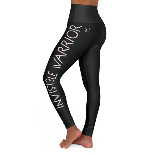 INVISIBLE WARRIOR - High Waisted Yoga Leggings (AOP)