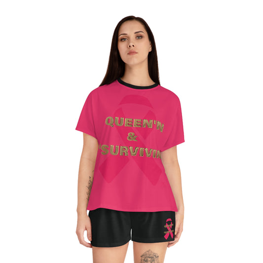 QUEEN'N & SURVIVIN - Women's Short Pajama Set (AOP)