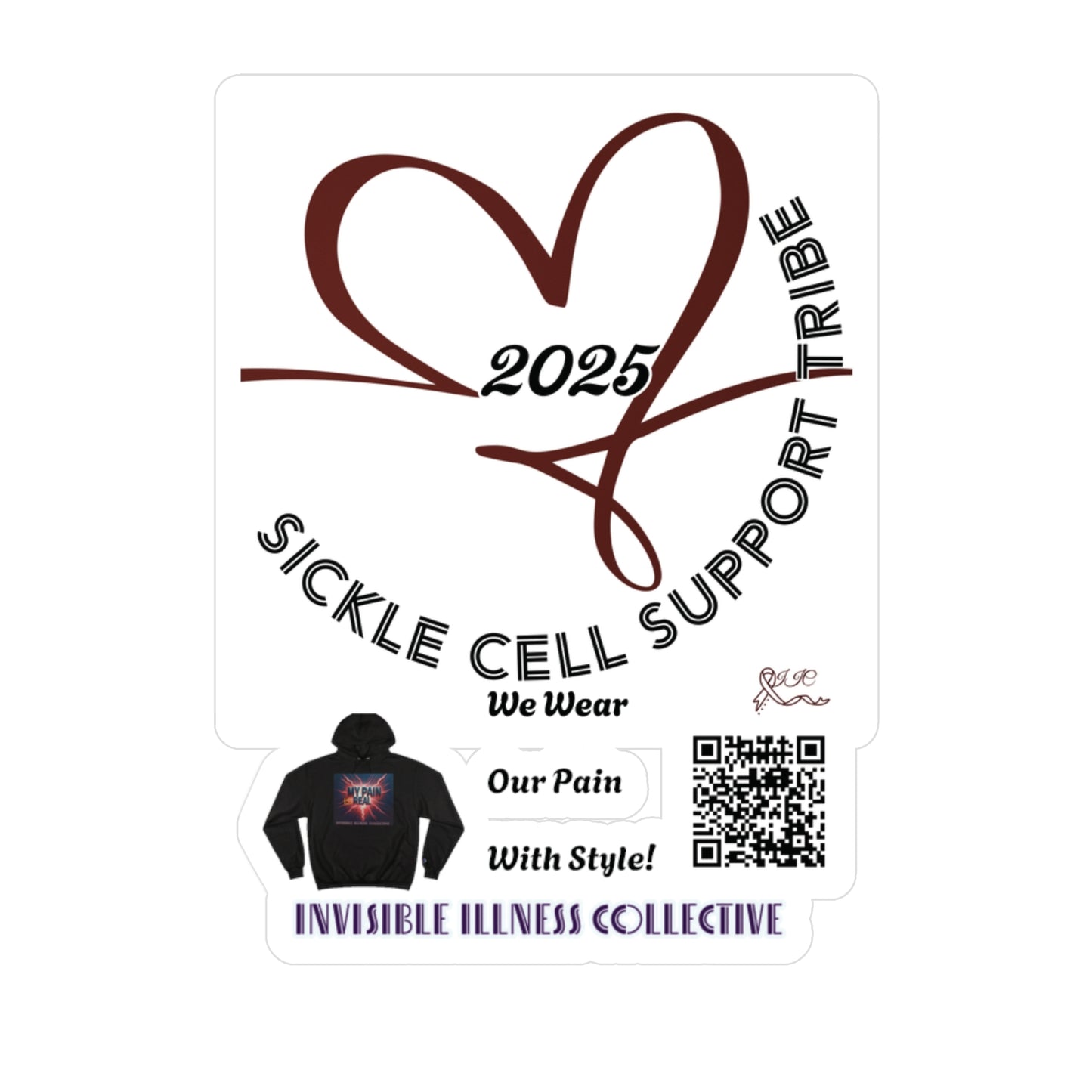 Sickle Cell Support Tribe Vinyl Sticker