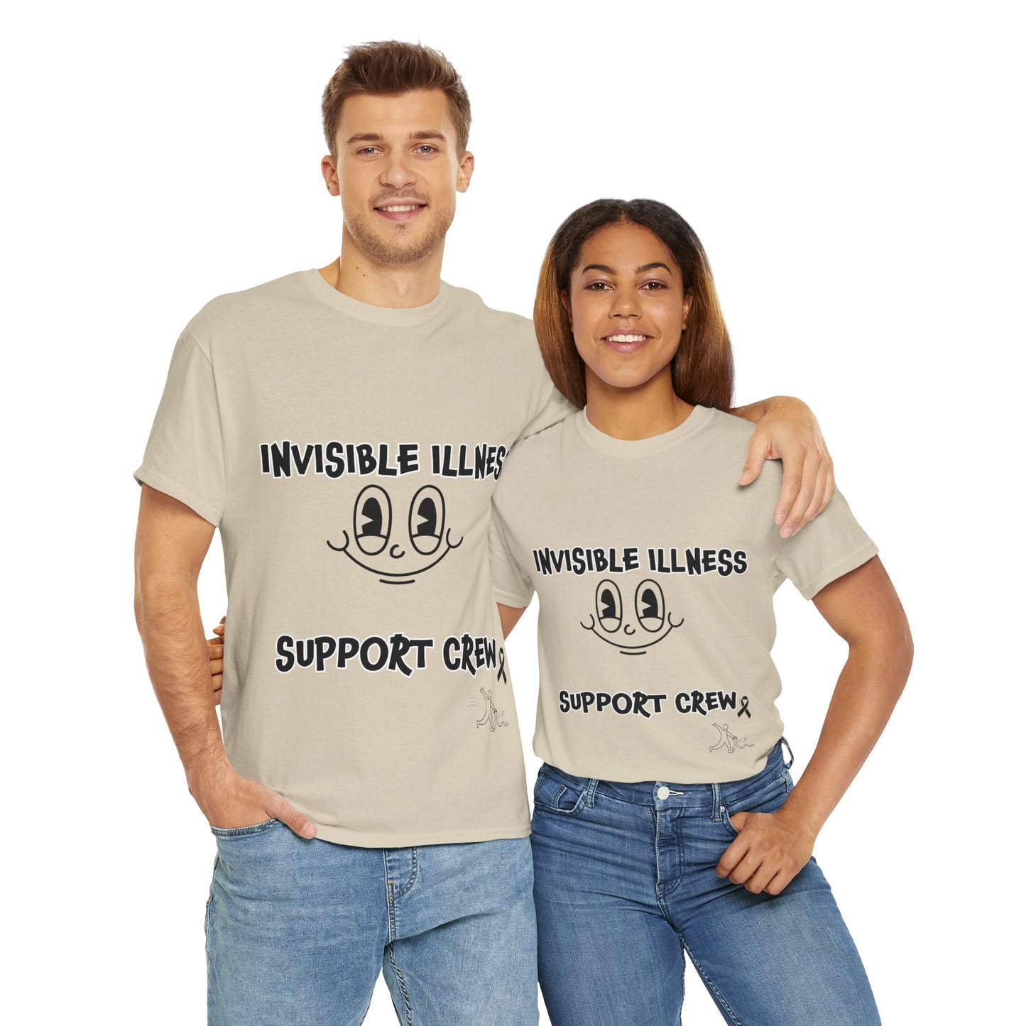 Invisible Illness Support Crew Unisex Heavy Cotton Tee