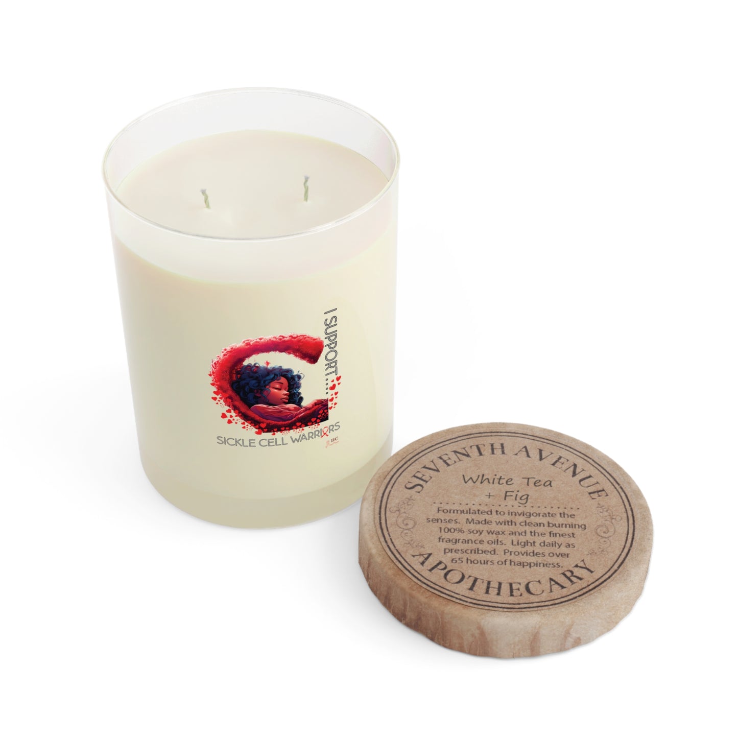 I SUPPORT SICKLE CELL Scented Candle - Full Glass, 11oz