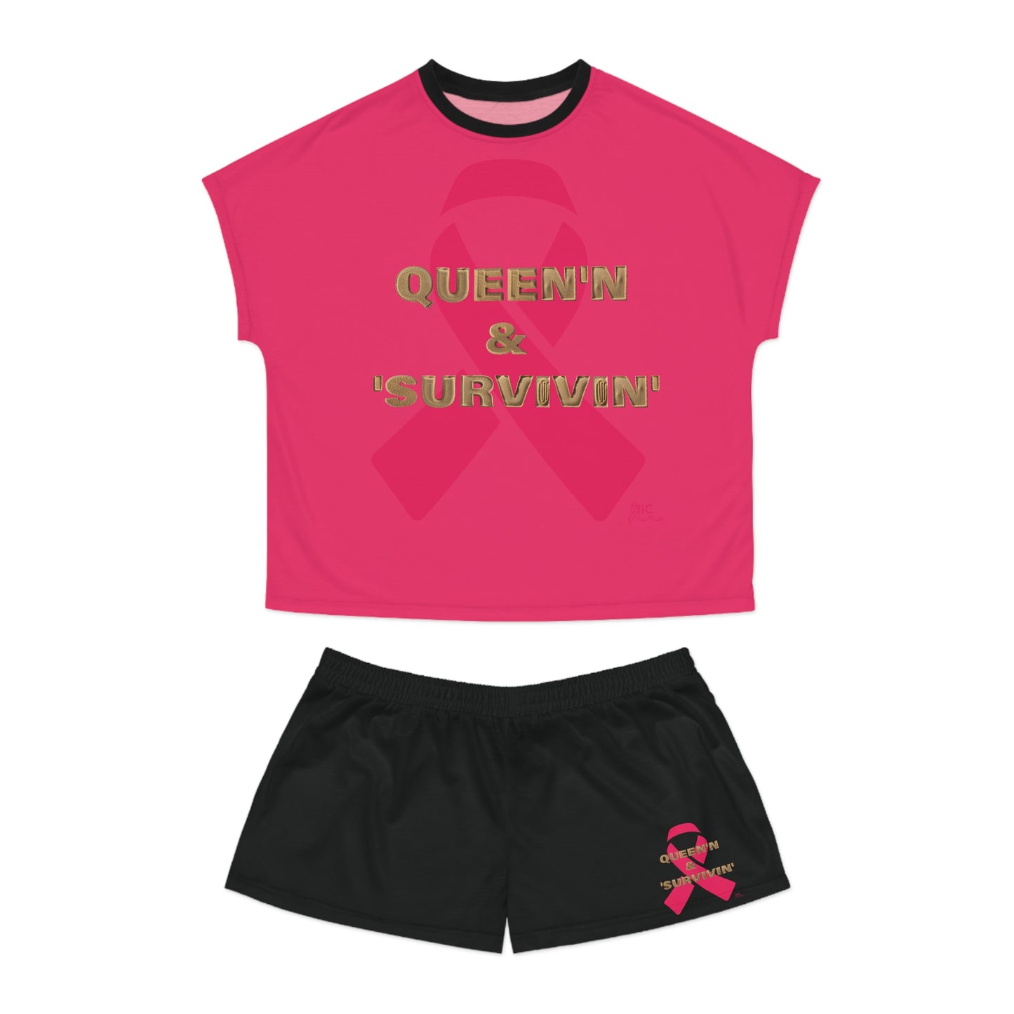 QUEEN'N & SURVIVIN - Women's Short Pajama Set (AOP)