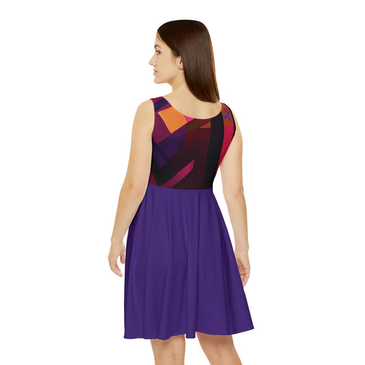 I SUPPORT PURPLE - Women's Skater Dress (AOP)