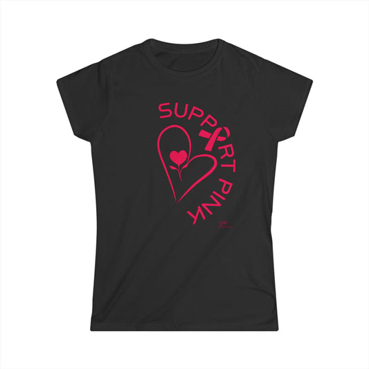 SUPPORT PINK 2 - Women's Softstyle Tee
