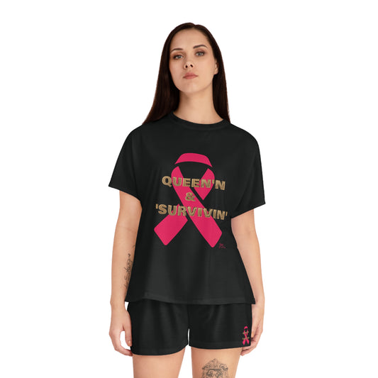 QUEEN'N & SURVIVING - Women's Short Pajama Set (AOP)